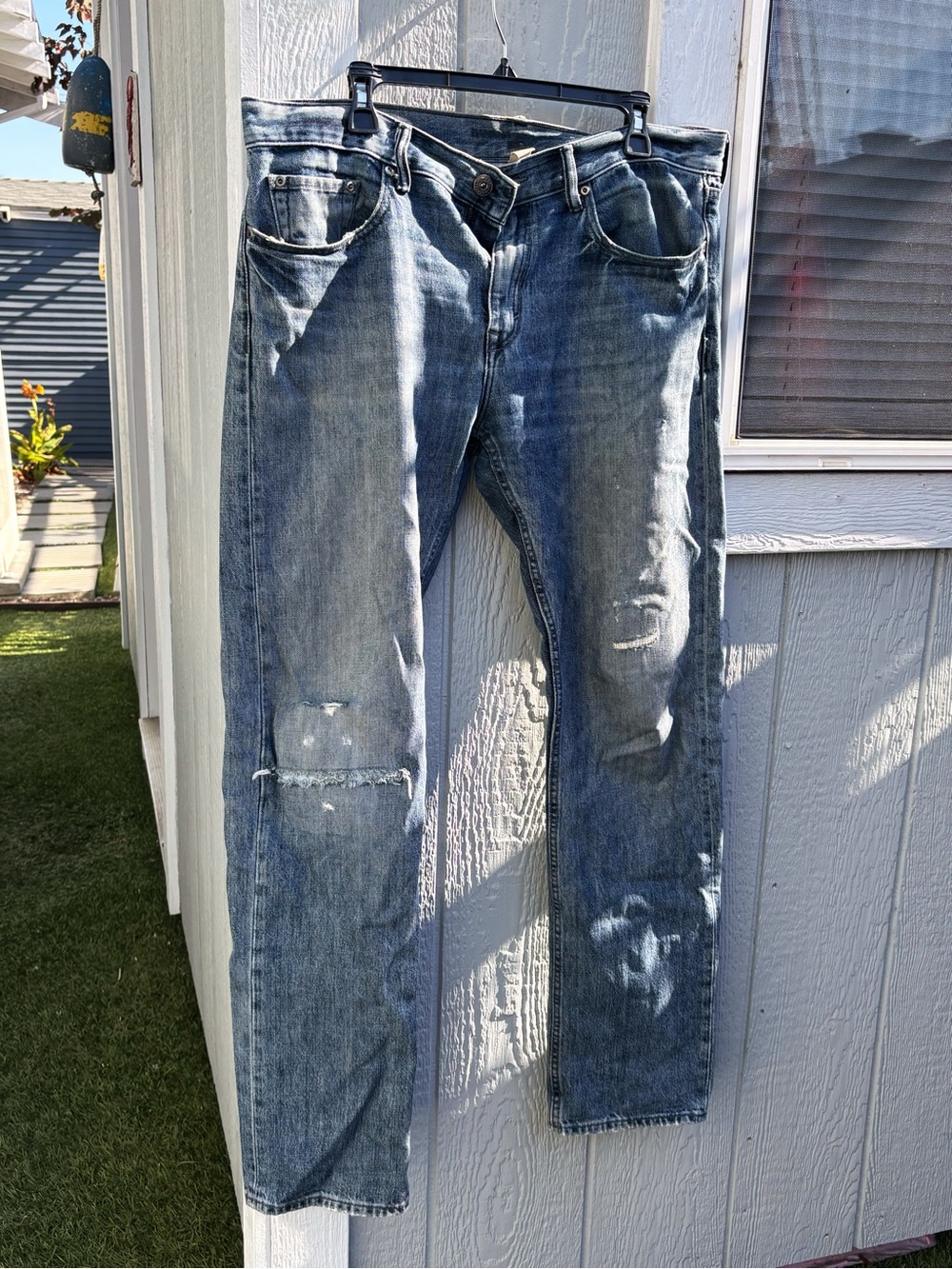 Banana Republic GAP Men's Faded Blue Slim Straight Jeans 34x34
